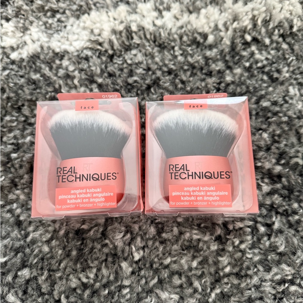 Real Techniques Angled Kabuki Brush Duo - Pink